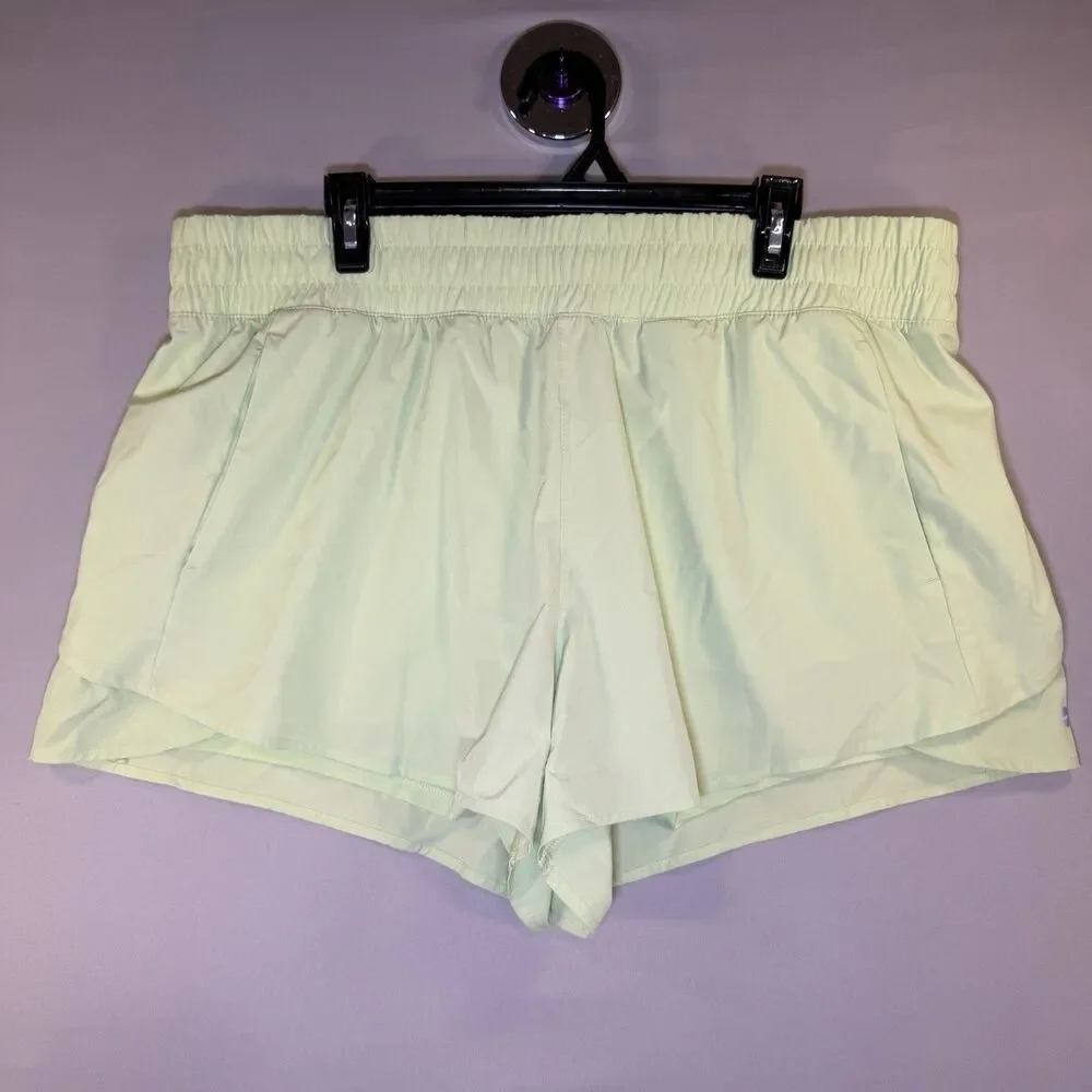 Avia Women’s Neon Green Running Shorts 3XL Athletic Lined Activewear SIZE 22